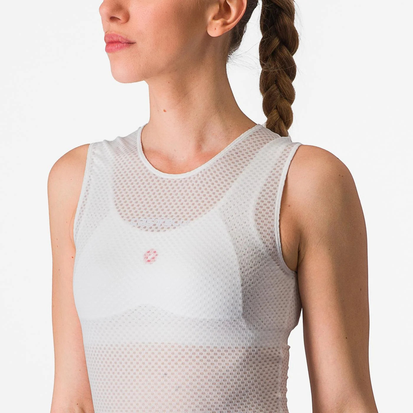 white Pro mesh sleeveless W