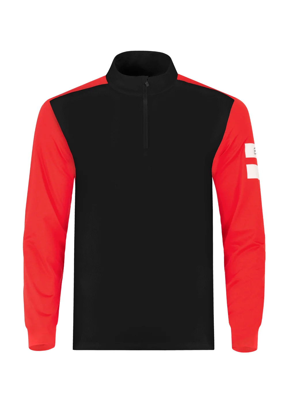 black/bacio/white Turtleneck With Half Zip Econyl M