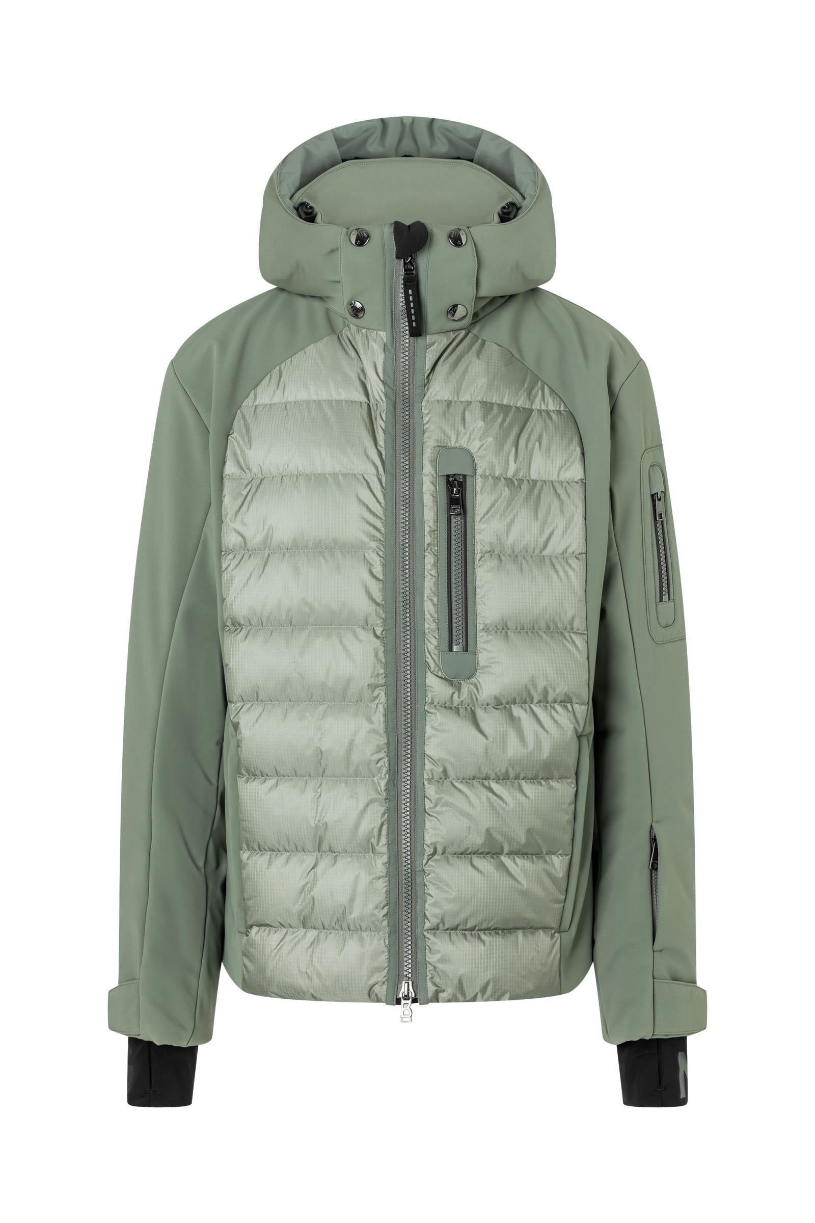 slate green Zoran Softshell Ski Jacket Man