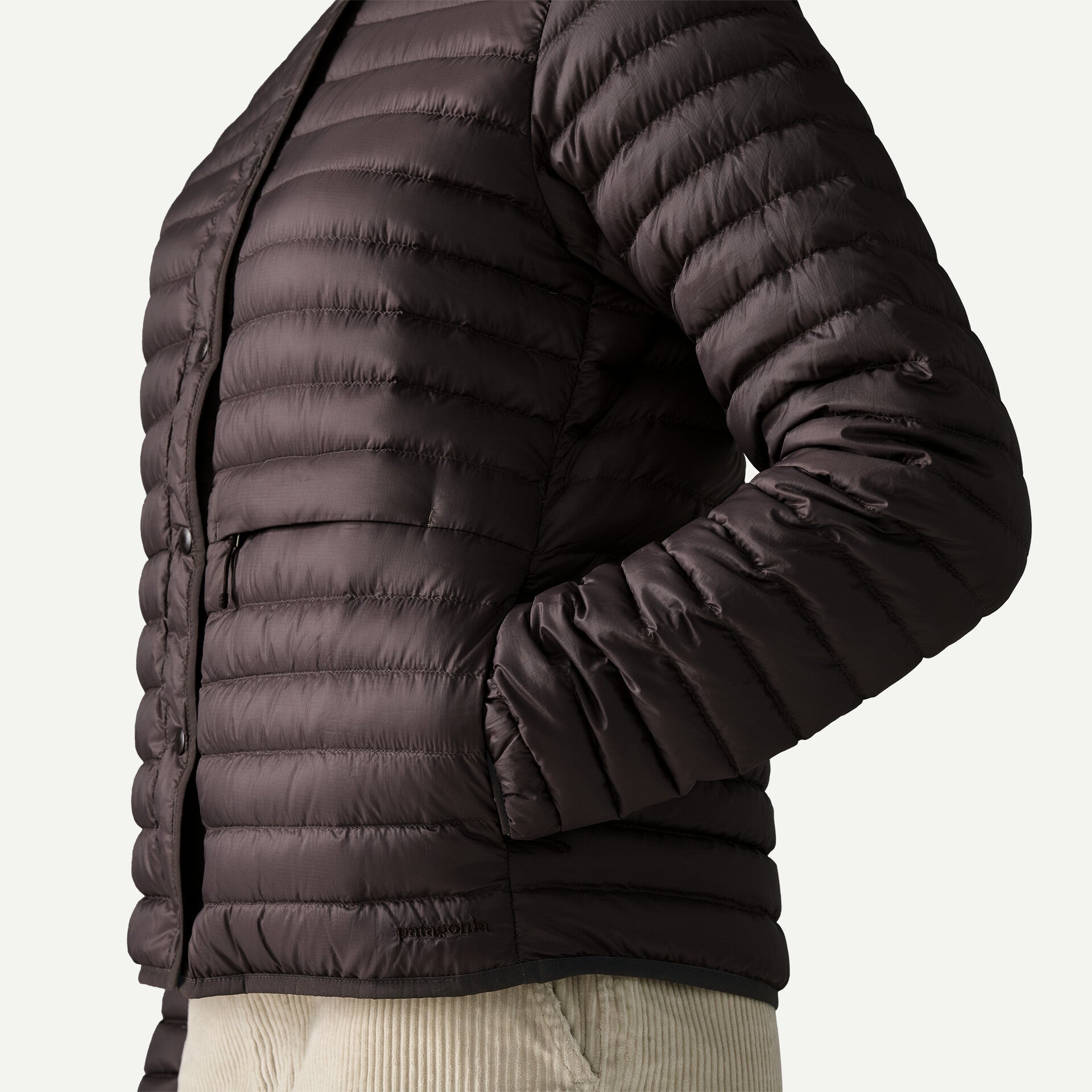 Lightweight Reversible Down Sweater Cardigan Wmn