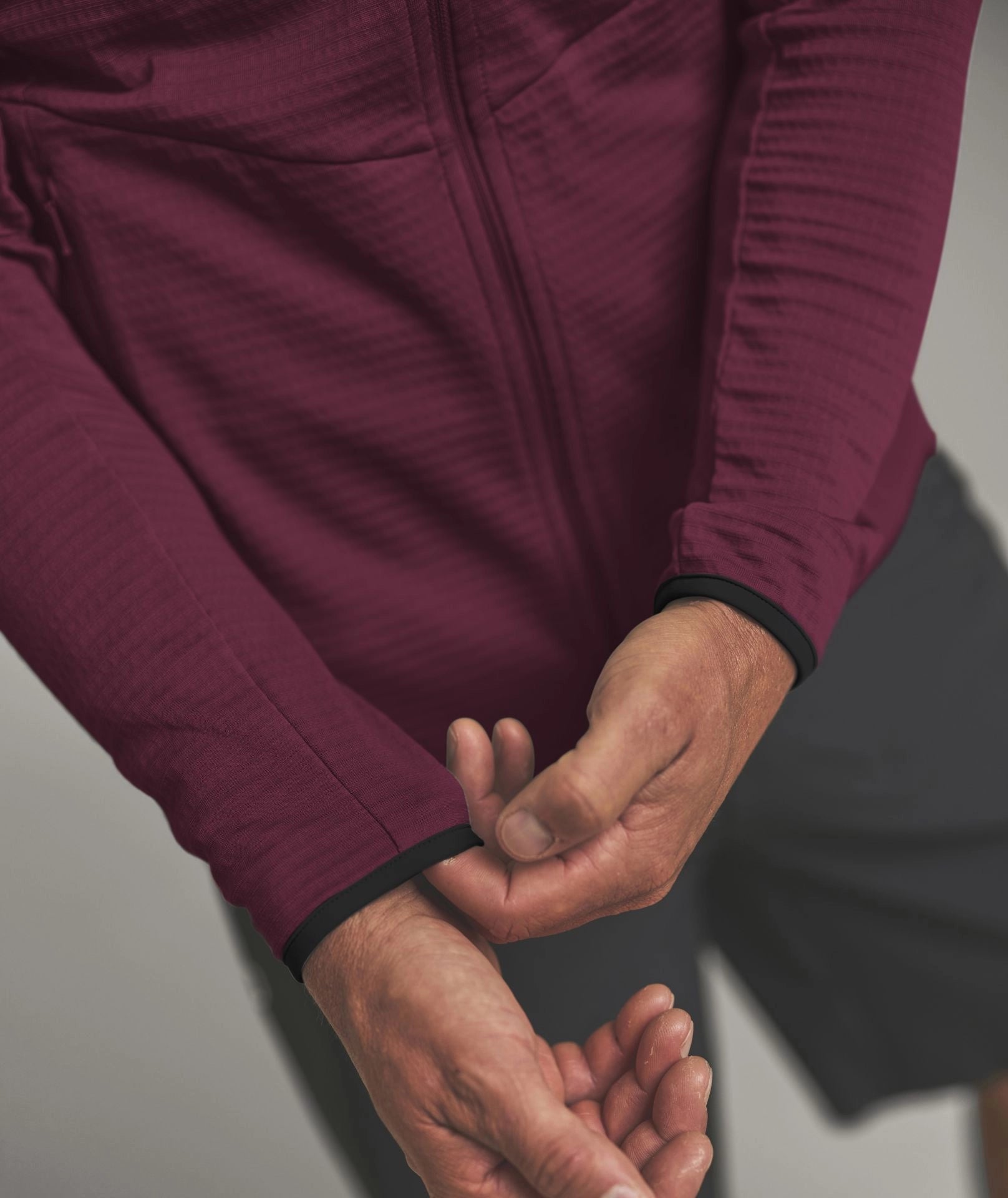 Fleece Light Grid Jacket Man