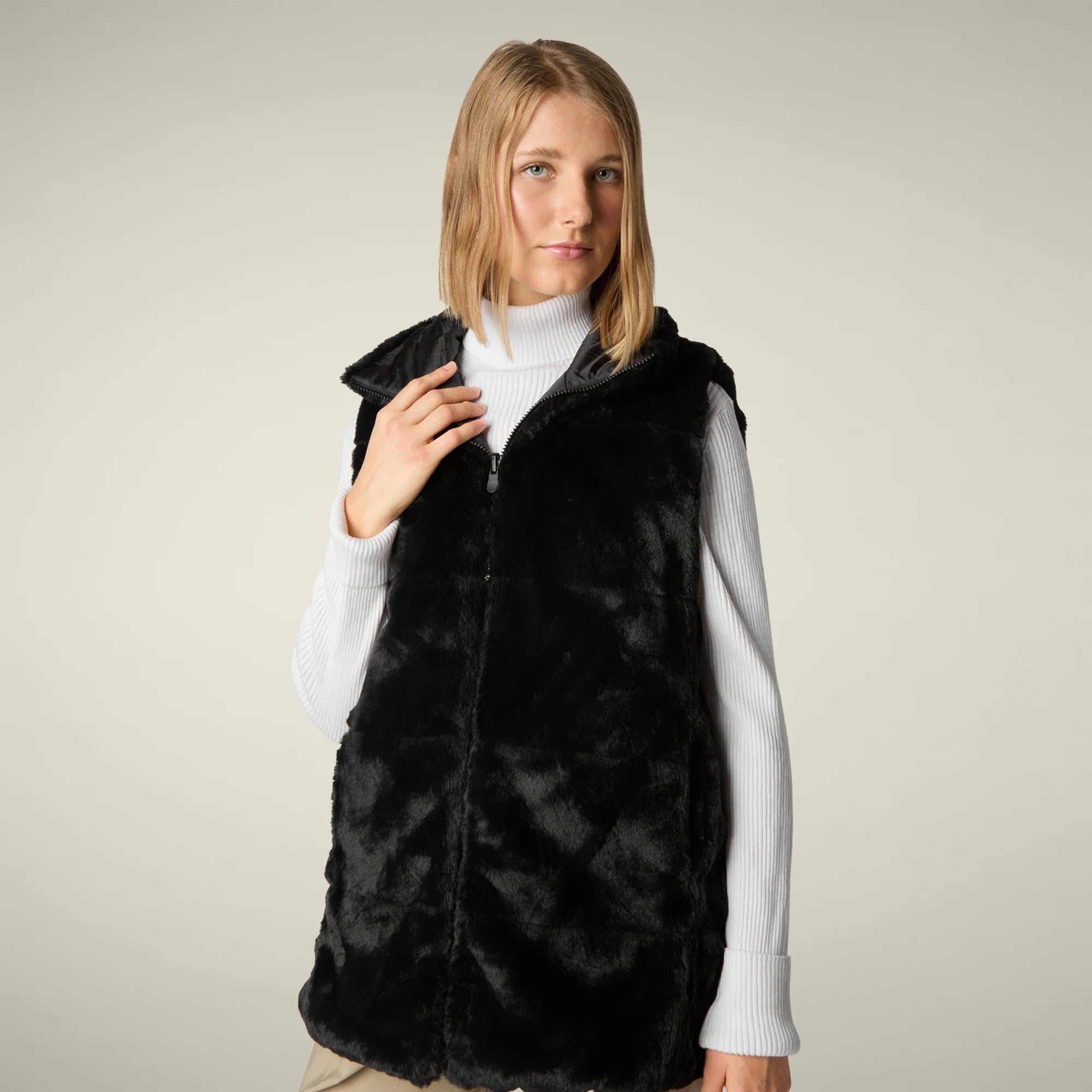 Nives Reversible Faux Fur Vest W