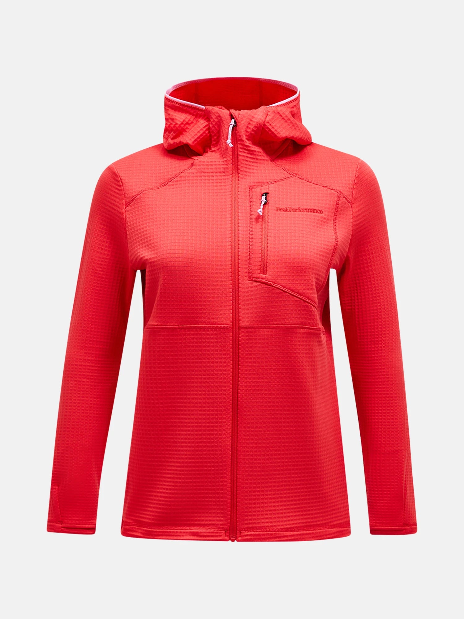 brilliant red Trail Polartec Zip Hood Wmn