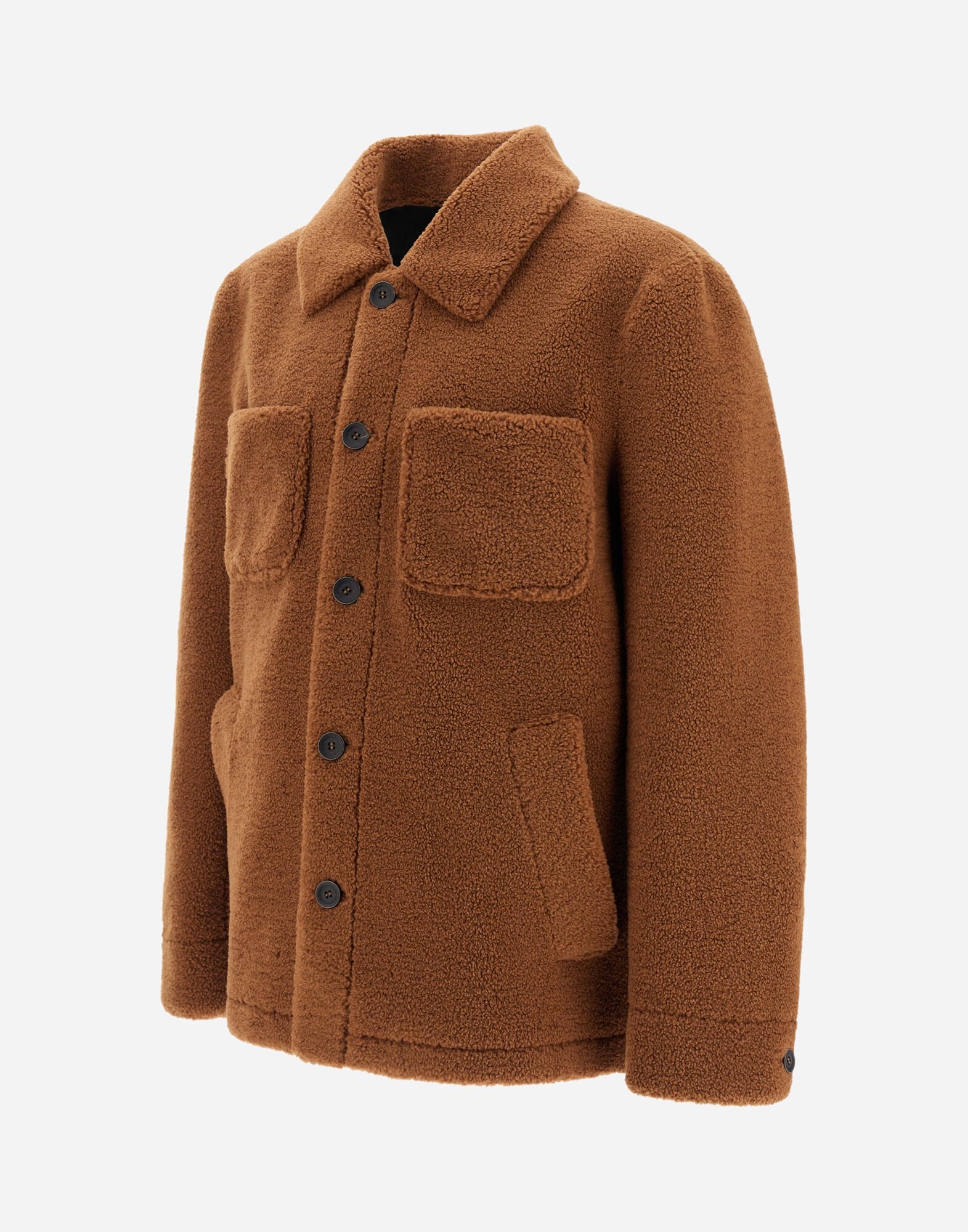 Eco Faux Fur Shirt Jacket M
