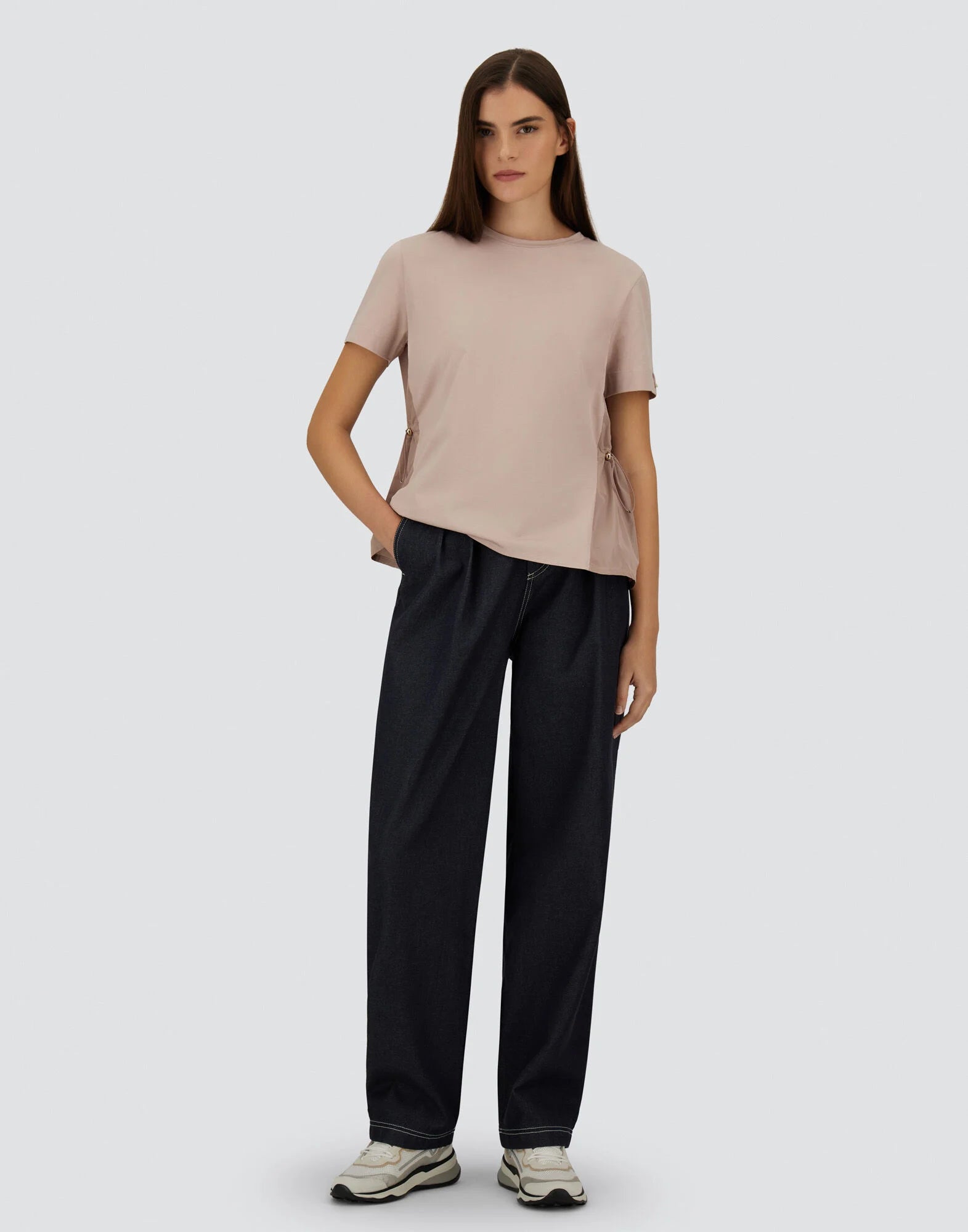 T-Shirt con Taffetà Wmn