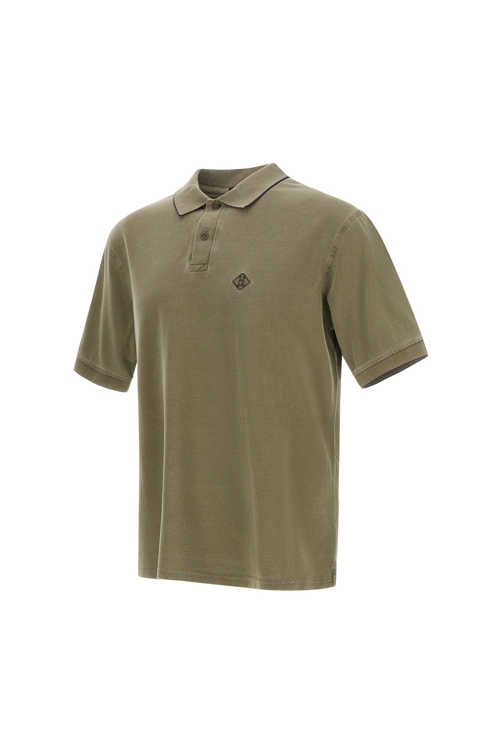 verde militare Polo In Piquet Pigment Dye M