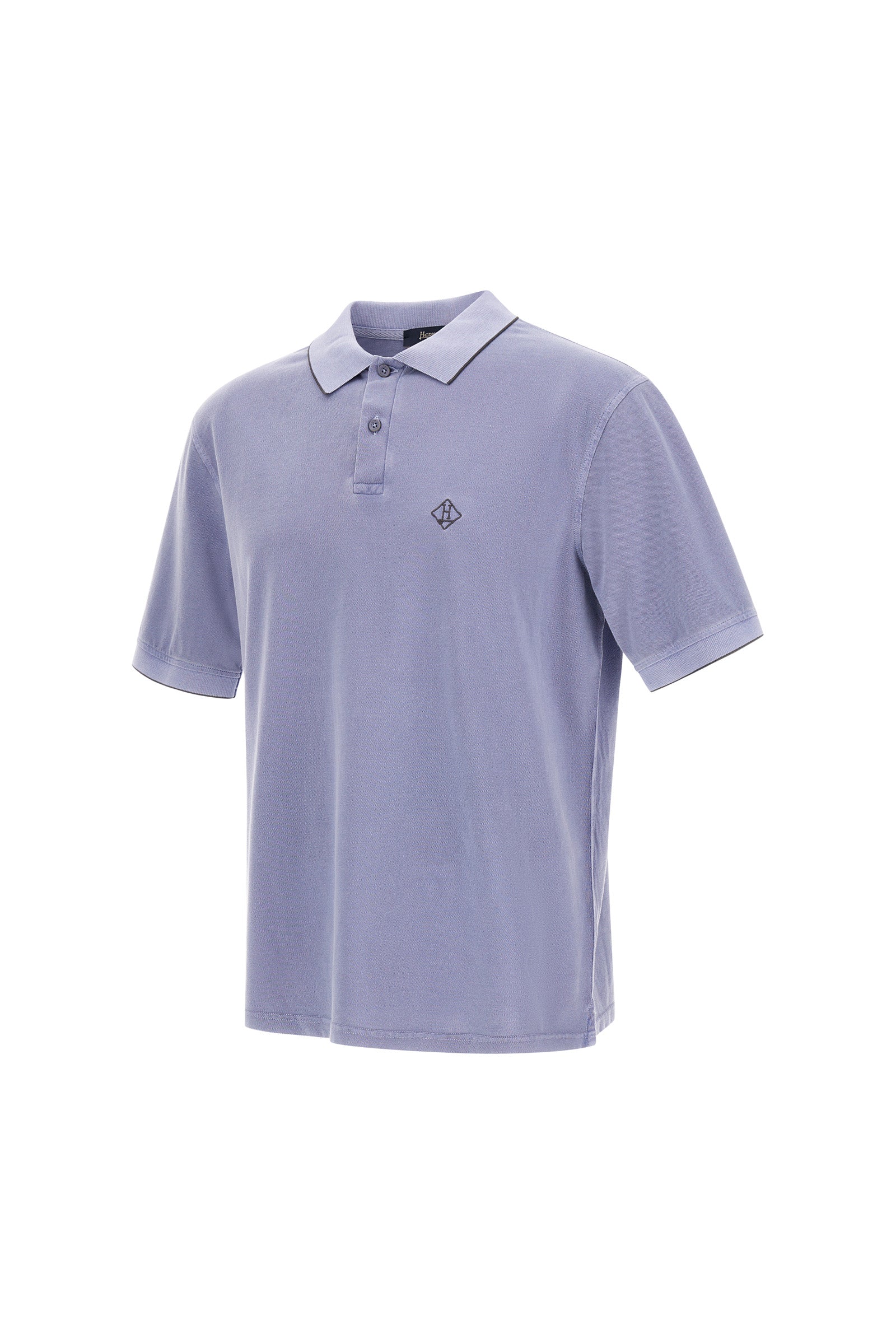 azzurro Polo In Piquet Pigment Dye M