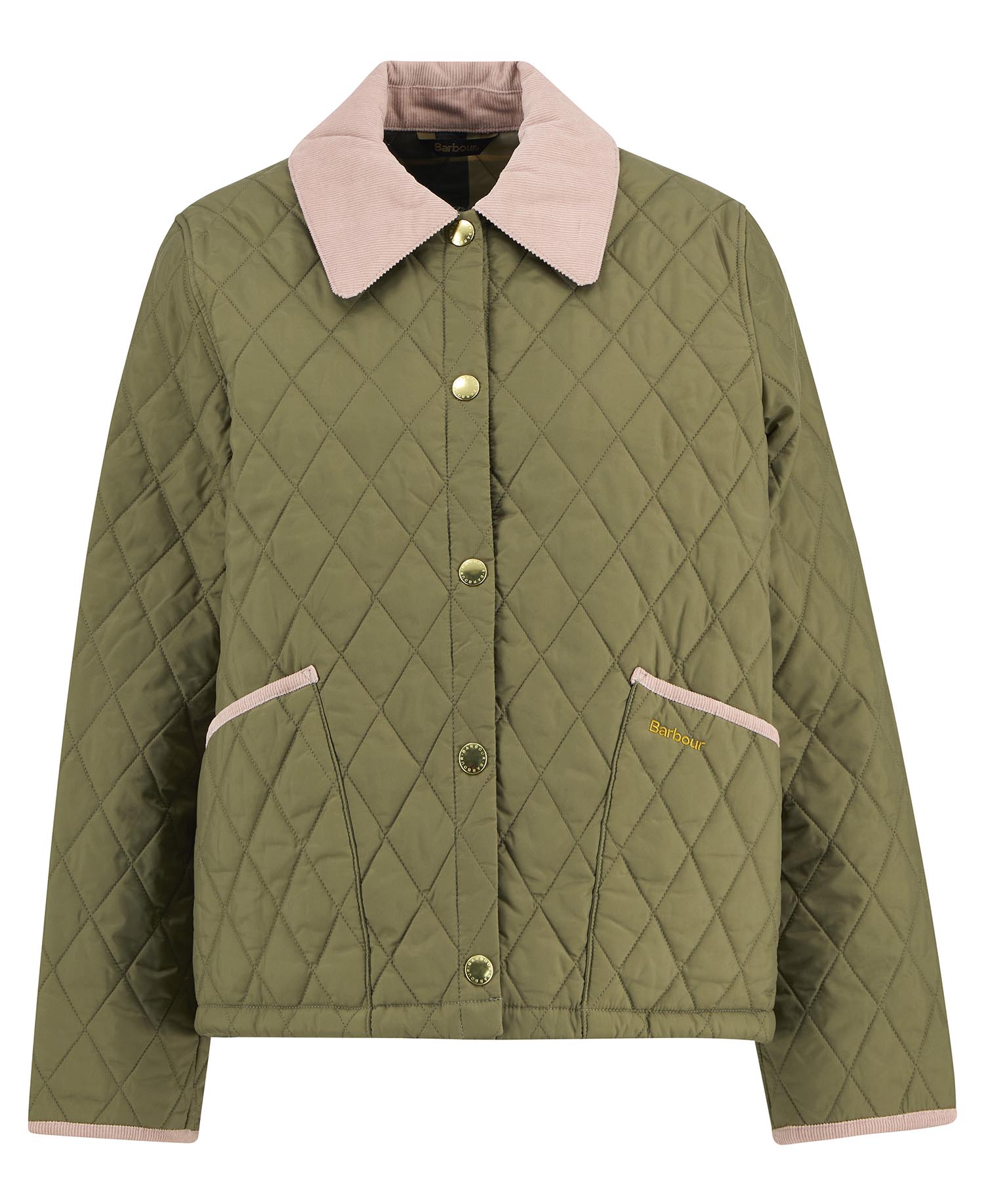 bleach olive/ancient/gardenia Icons Cropped Liddesdale Quilt Jacket Wmn