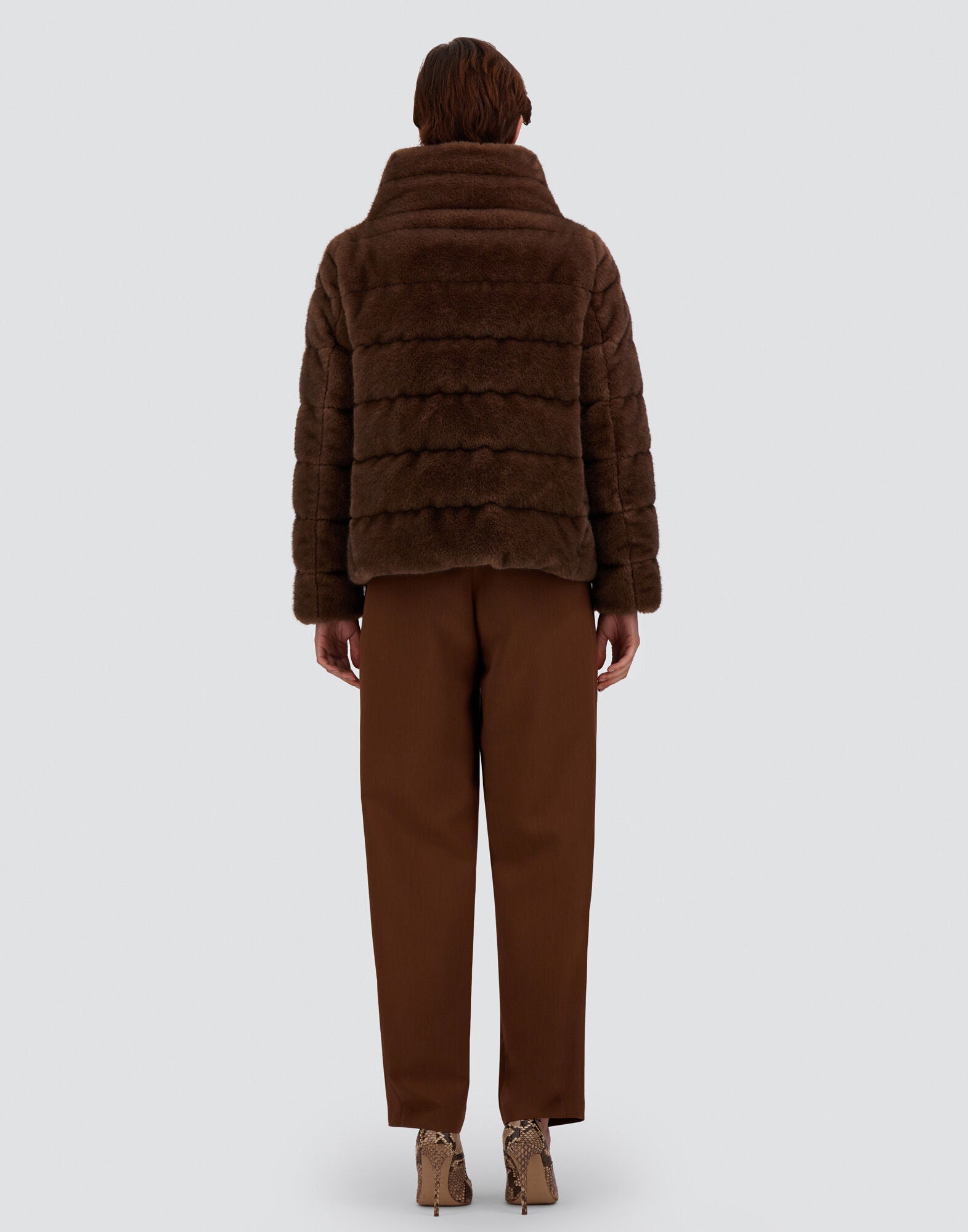Melange Mink-Effect Jacket Wmn