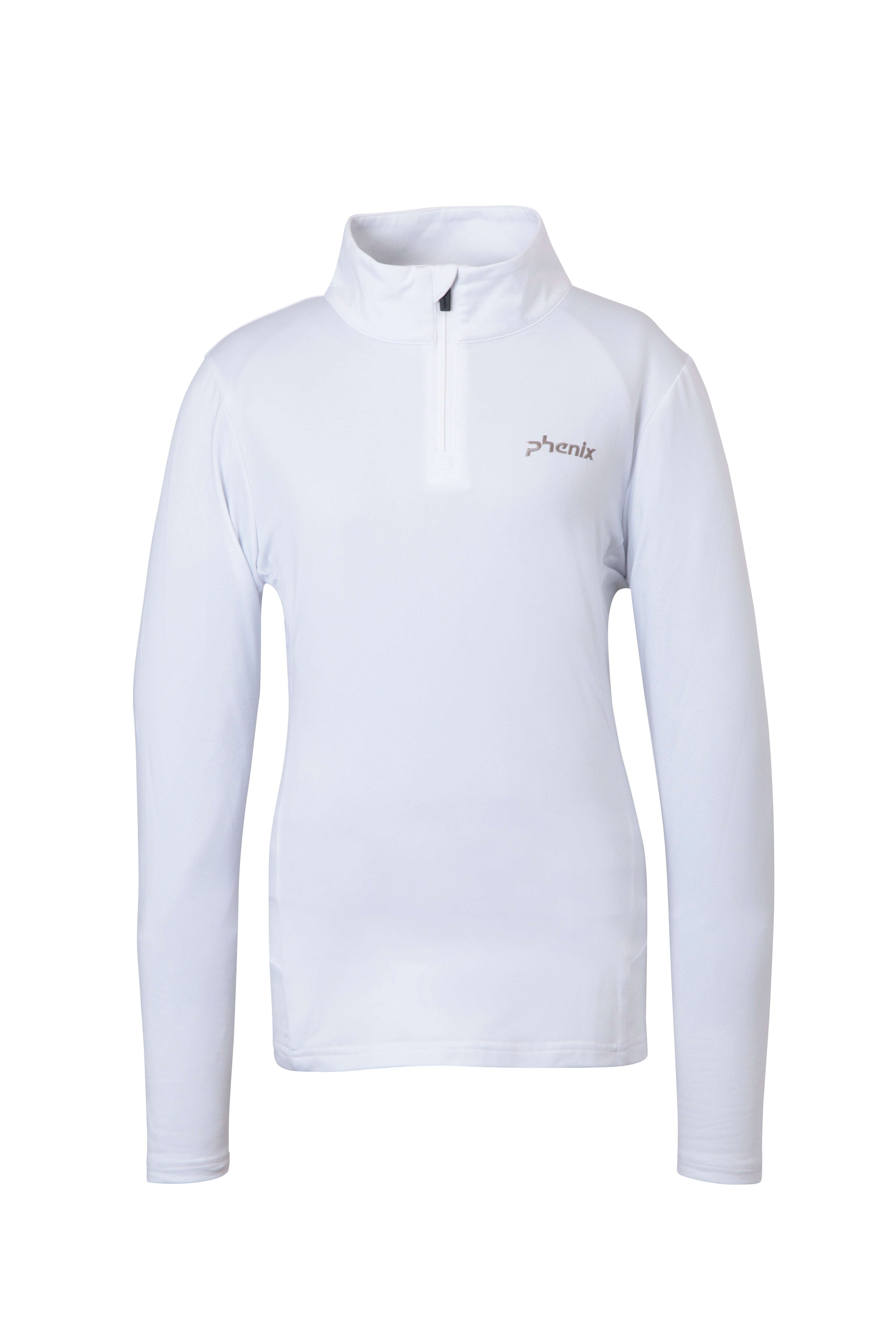 white Basic Set-in Sleeve 1/2 Zip W