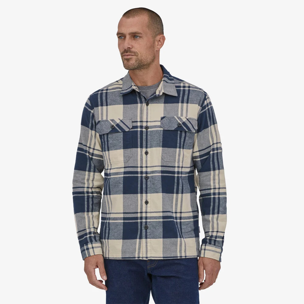 L/S Organic Cotton MW Fjord Flannel Shirt Men | BOTËGHES LAGAZOI