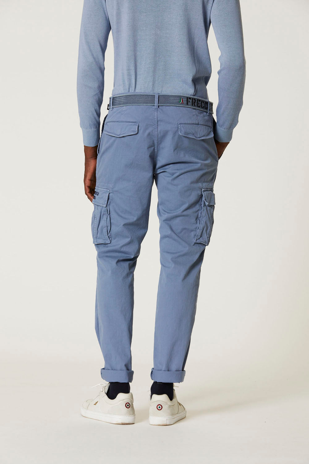 Cargo trousers in stretch gabardine
