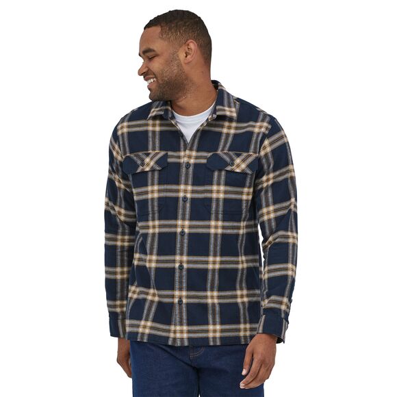 L/S Organic Cotton MW Fjord Flannel Shirt Men | BOTËGHES LAGAZOI