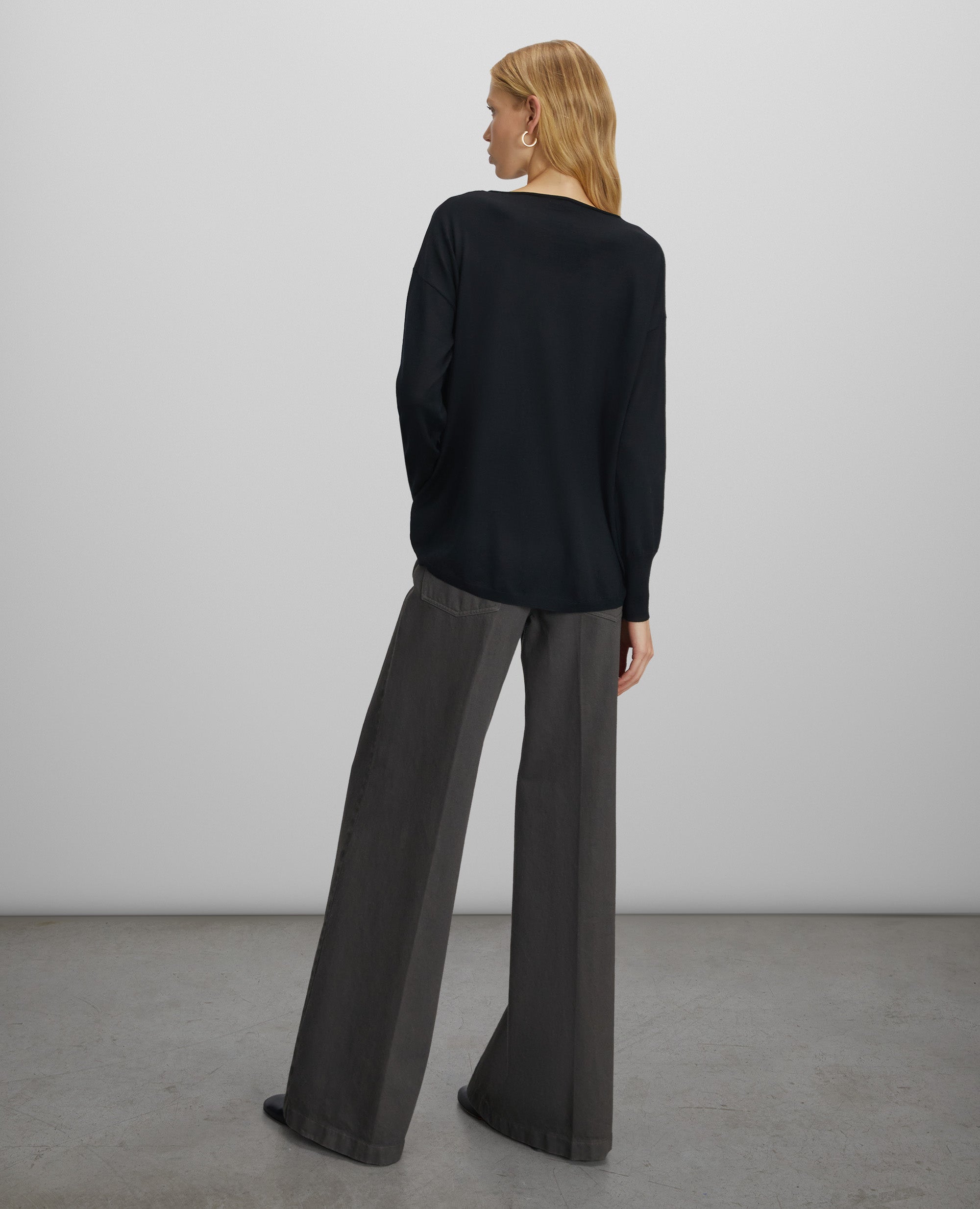 Merino Wool Boat Neck Jumper W