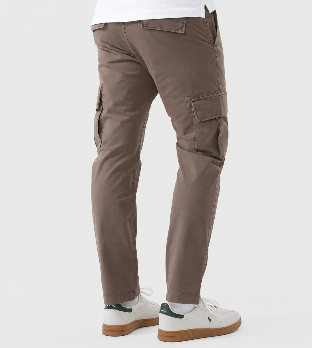 Comfort-fit Cargo Cotton Twill Trousers Man