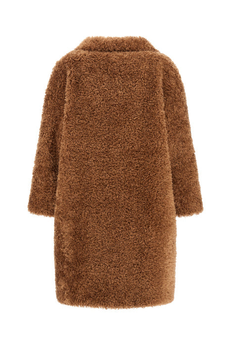Coat in Curly-Effect Faux Fur Wmn