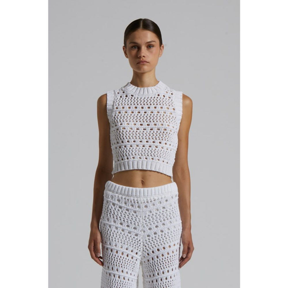 Top in Tricot Bianco W
