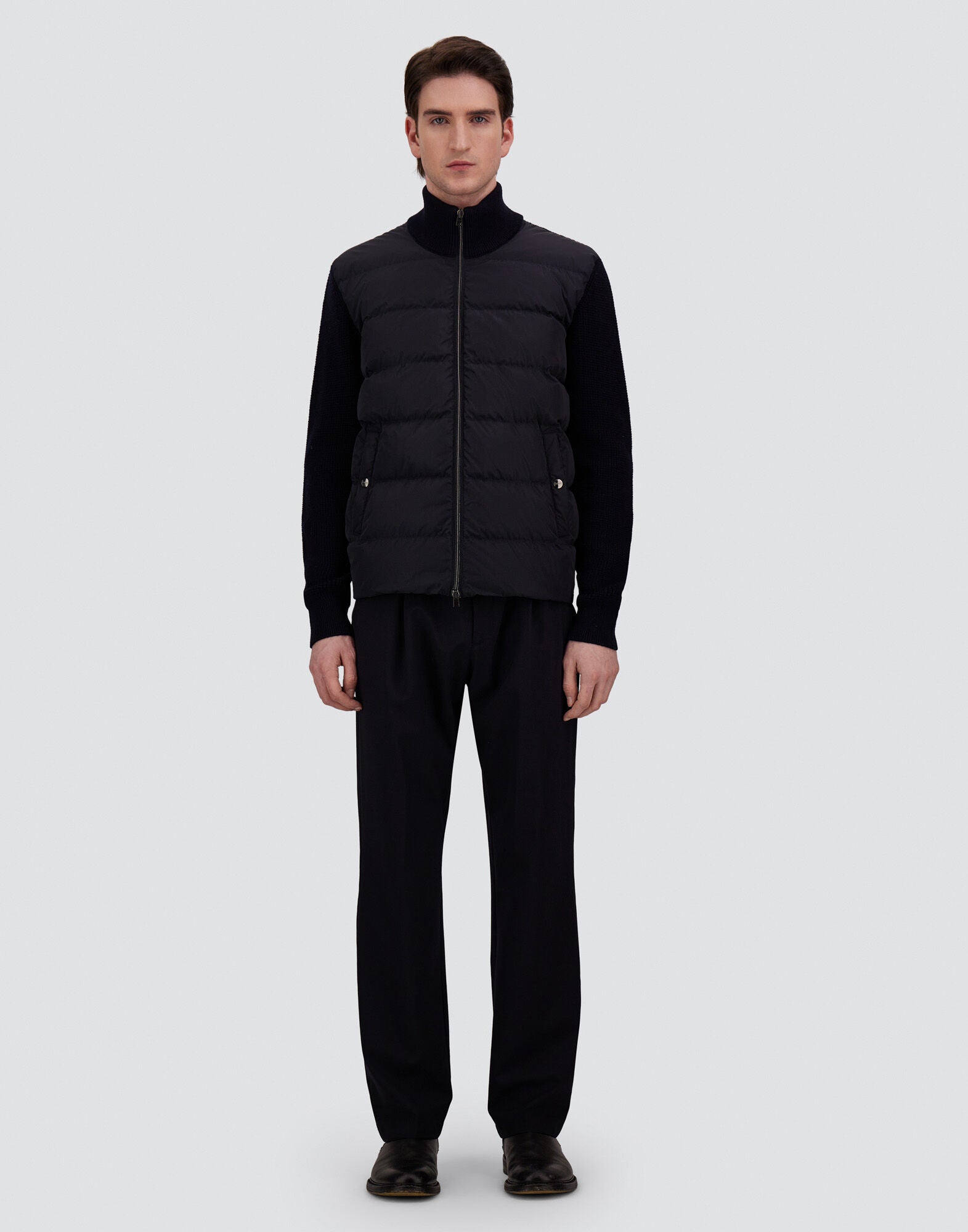 Wool Jacket Waffle Knit Texture Man