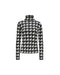 Houndstooth Merino Wool Turtleneck Sweater
